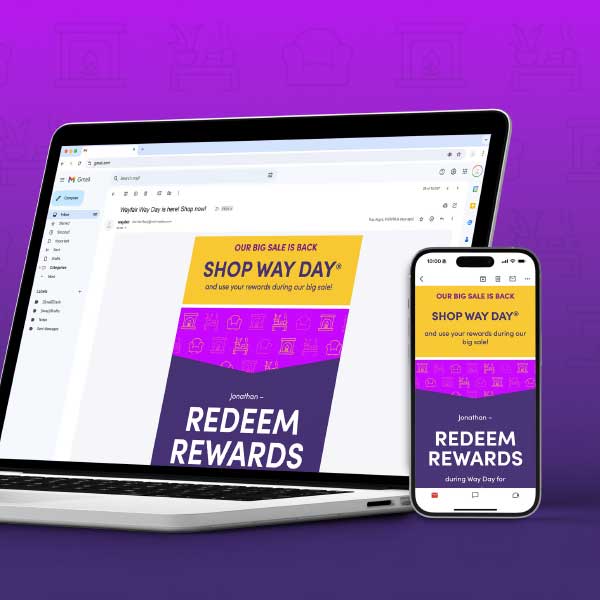 Wayfair customer engagement emails
